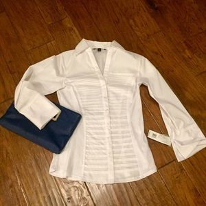 Zac and Rachel White Button Down Shirt - Sz S